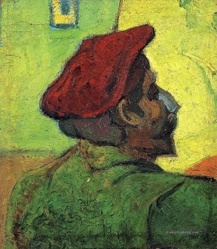  rote Kunst - Paul Gauguin Mann in einem roten Barett Vincent van Gogh